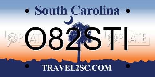 O82STI South Carolina License Plate