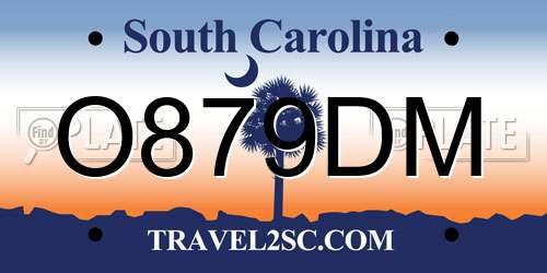 O879DM South Carolina License Plate