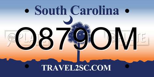 O879OM South Carolina License Plate