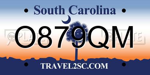 O879QM South Carolina License Plate