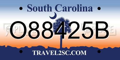 O88425B South Carolina License Plate