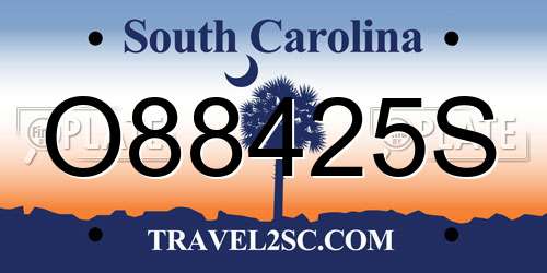 O88425S South Carolina License Plate
