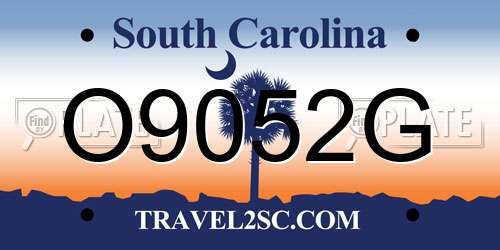 O9052G South Carolina License Plate