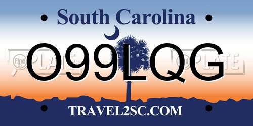 O99LQG South Carolina License Plate