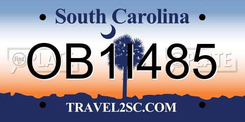 OB1I485 South Carolina License Plate