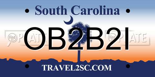 OB2B2I South Carolina License Plate