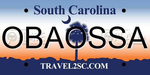 OBAOSSA South Carolina License Plate