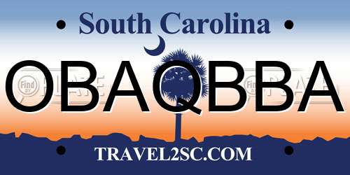 OBAQBBA South Carolina License Plate