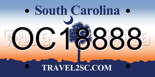 OC18888 South Carolina License Plate
