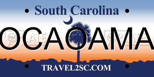 OCAOAMA South Carolina License Plate