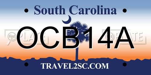 OCB14A South Carolina License Plate