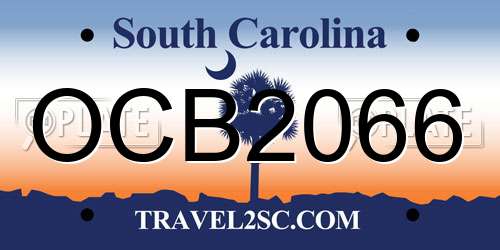 OCB2066 South Carolina License Plate