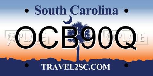 OCB90Q South Carolina License Plate