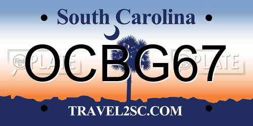 OCBG67 South Carolina License Plate