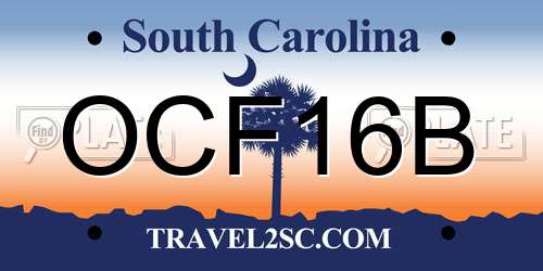 OCF16B South Carolina License Plate