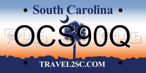 OCS90Q South Carolina License Plate
