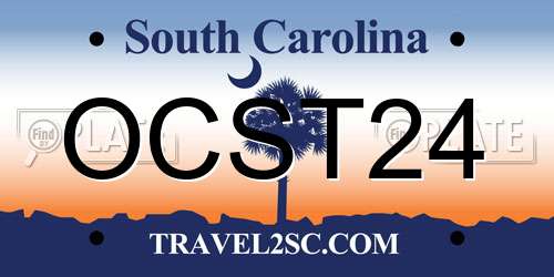 OCST24 South Carolina License Plate
