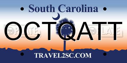 OCTQATT South Carolina License Plate