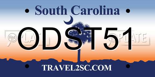 ODST51 South Carolina License Plate