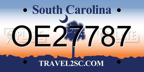 OE27787 South Carolina License Plate