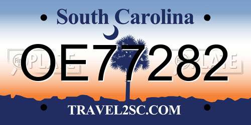 OE77282 South Carolina License Plate