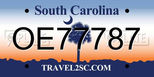 OE77787 South Carolina License Plate