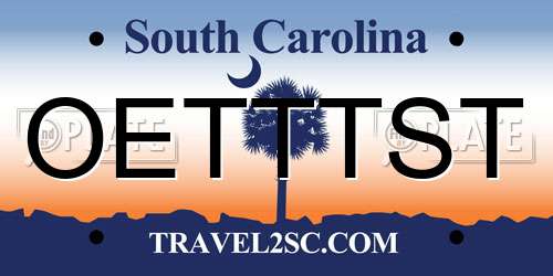 OETTTST South Carolina License Plate