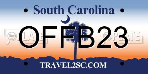 OFFB23 South Carolina License Plate