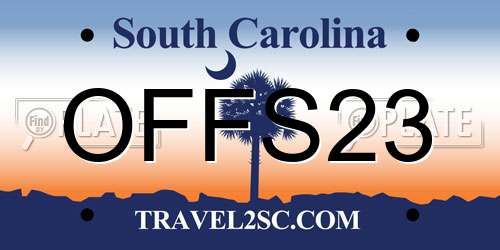 OFFS23 South Carolina License Plate