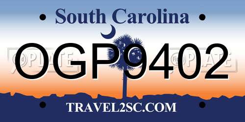 OGP9402 South Carolina License Plate