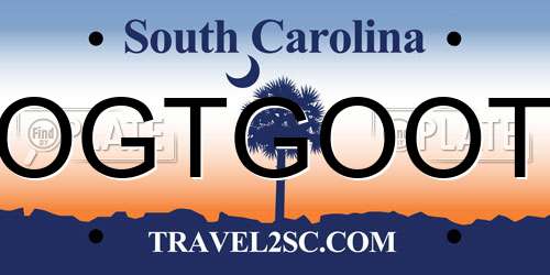 OGTGOOT South Carolina License Plate