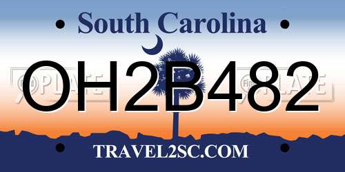 OH2B482 South Carolina License Plate