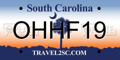 OHHF19 South Carolina License Plate