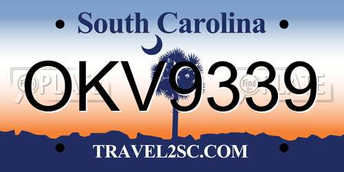 OKV9339 South Carolina License Plate