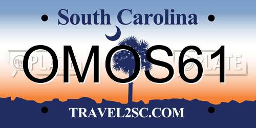 OMOS61 South Carolina License Plate