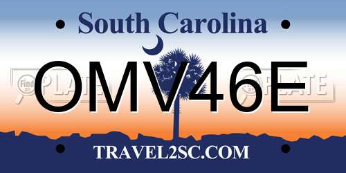 OMV46E South Carolina License Plate