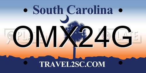 OMX24G South Carolina License Plate