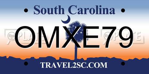 OMXE79 South Carolina License Plate