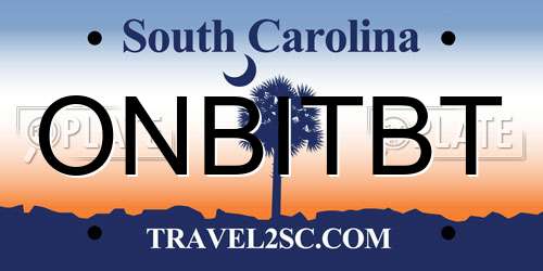 ONBITBT South Carolina License Plate