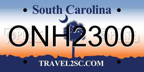 ONH2300 South Carolina License Plate