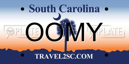 OOMY South Carolina License Plate