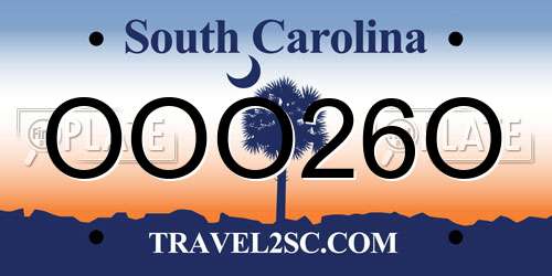OOO26O South Carolina License Plate