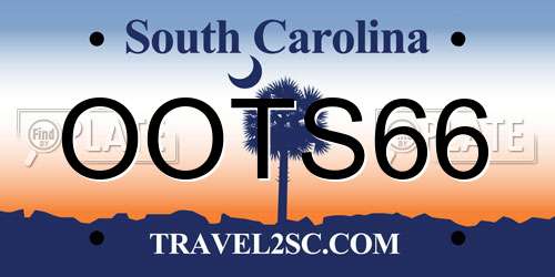 OOTS66 South Carolina License Plate