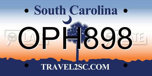 OPH898 South Carolina License Plate