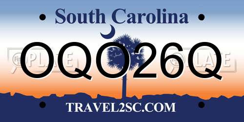 OQO26Q South Carolina License Plate