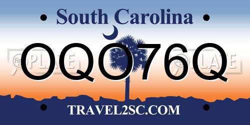 OQO76Q South Carolina License Plate