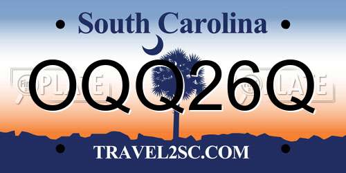 OQQ26Q South Carolina License Plate
