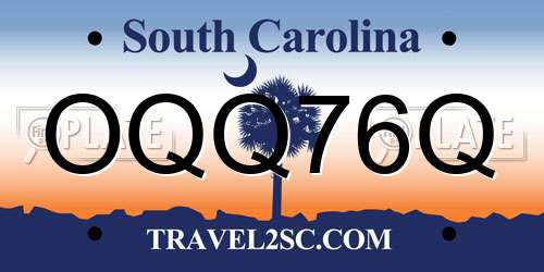 OQQ76Q South Carolina License Plate