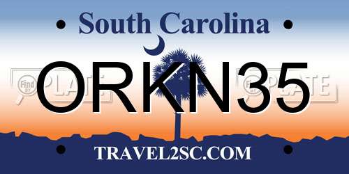 ORKN35 South Carolina License Plate