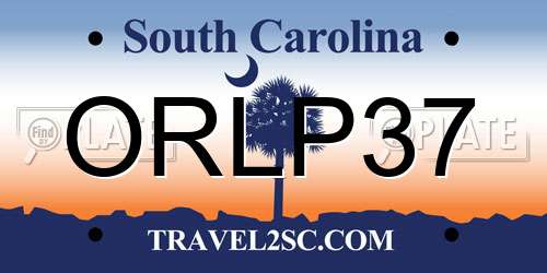 ORLP37 South Carolina License Plate